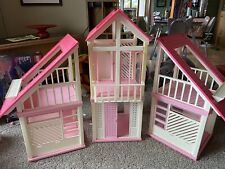 Used, Vintage 1978 Barbie Dream House A Frame White Pink Dreamhouse 3-part 2 Story for sale  Hales Corners