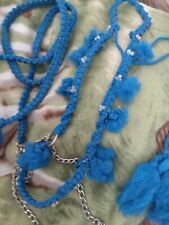 Vintage blue macrame for sale  Elizabeth