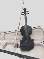Violino 4/4 acústico 4 cordas preto com estojo, arco, ponte e resina comprar usado  Enviando para Brazil
