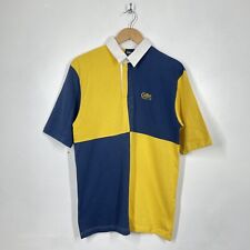 Usado, Camisa de Rugby Masculina Vintage Algodão Comerciantes Média Amarela Azul Color Block Curta M comprar usado  Enviando para Brazil