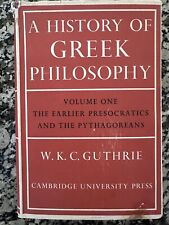 Una historia de la filosofía griega de W.K.C. Guthrie Vol. 1 primera edición. HC/DJ primera impresión, usado segunda mano  Embacar hacia Argentina