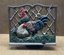 Vintage Cast Iron Country Kitchen Rooster Cookbook Recipe Stand Rustic Farmhouse for sale  Shipping to South Africa