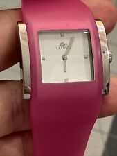 Relógio feminino Lacoste 6350L Barbie rosa relógio quadrado caixa de aço inoxidável nova bateria comprar usado  Enviando para Brazil