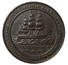 Usado, 1905 Eduardo VII BATALLA DE TRAFALGAR CENTENARIO medalla cobre de HMS VICTORY segunda mano  Embacar hacia Argentina