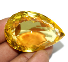 Piedra preciosa facetada suelta gran citrino amarillo de 181,65 quilates corte de pera con certificación GIE segunda mano  Embacar hacia Mexico