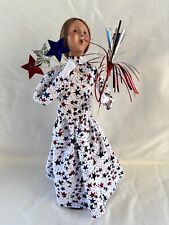 Used, Byers Choice Patriotic Lady w/ Firework Sparkler & Stars Memorial 4th of July for sale  Shipping to South Africa