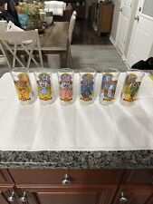 Wizard of Oz 50th Anniversary Coca Cola Collector Glasses 1989 Set of 6 Vintage for sale  Shipping to South Africa