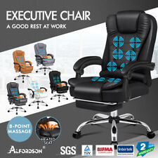 ALFORDSON Massage Office Chair Heated Chef Computer Seat for sale  Shipping to South Africa