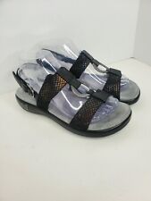 Alegria Womens Julie Sandals 38 Leather Multicolor Iridescent Metallic JUL-582 for sale  Shipping to South Africa