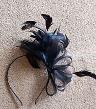 Black feather fascinator for sale  SWANSEA