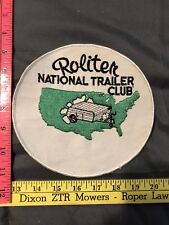 Vintage ROLITER NATIONAL TRAILER CLUB POP-UP TENT CAMPER Large Jacket Patch 80M for sale  Wichita