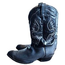 Tony Lama 6252 Vtg Shrunken Bull Shoulder Cowboy Boots Mens 13 D for sale  Shipping to South Africa