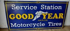 Good Year  Motorcycle Tires Tires Porcelain Enamel Sign  36 x 18 Inches, used for sale  Shipping to South Africa