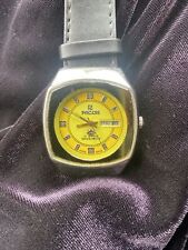Relógio de pulso masculino automático Ricoh 21 joias mostrador amarelo data dia função comprar usado  Enviando para Brazil