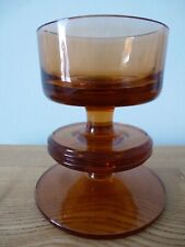 Wedgwood England  Sherringham topaz glass candlestick one disc for sale  Shipping to South Africa