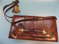 Vintage small brown leather bag by Keybags ltd for sale  Shipping to South Africa