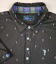 Camisa William Murray Polo de Golf para Hombre Talla Mediana Negro Estampado Todo S/S segunda mano  Embacar hacia Argentina