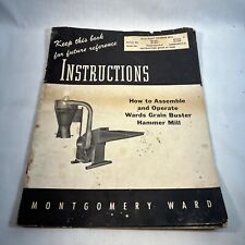 Vintage Montgomery Ward Grain Buster Hammer Mill Assembly Manual for sale  Somonauk