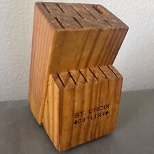 Cuchillo de madera vintage St Croix bloque de madera 14 ranuras segunda mano  Embacar hacia Argentina