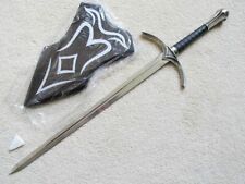 S4873 MOVIE MEDIEVAL GLAMDRING GANDALF MEDIUM LENGTH SWORD W/ WALL PLAQUE 24" for sale  Shipping to South Africa