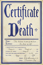 Wizard certificate death for sale  Knoxville