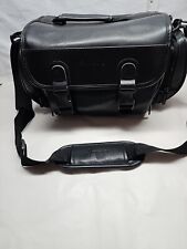 Sony Black Leather Camera Bag Camcorder Carrying Case W/ Strap  for sale  Shipping to South Africa