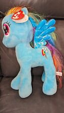 2017 TY My Little Pony 16" boneco de pelúcia arco-íris traço azul brilhante usado comprar usado  Enviando para Brazil