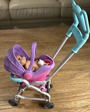 Barbie Skipper Babysitters Bounce Stroller Removable Baby Carrier Car Seat, used for sale  Shipping to South Africa