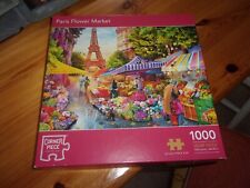 PARIS FLOWER MARKET  1000 PIECE CORNER PIECE JIGSAW PUZZLE PRELOVED GOOD COND for sale  Shipping to South Africa