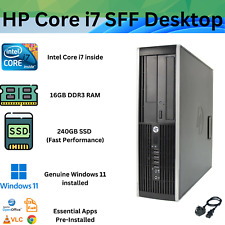 Usado, Último Windows 11 Fast Core i7 Desktop PC HP SFF 16GB RAM 500GB HDD Garantia comprar usado  Enviando para Brazil