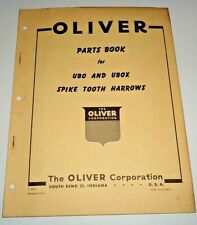Oliver UBO & UBOX Spike Tooth Harrow Parts Catalog Manual Book ORIGINAL!, used for sale  Elizabeth