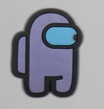 Hazmat Guy Space Suit Standing - Croc Button Shoe Charm Rubber - Purple & Blue. for sale  Fairfield