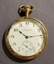 Usado, Antigo relógio de bolso 1904 ELGIN grau 244 modelo 7 16s 17j funcionando! comprar usado  Enviando para Brazil