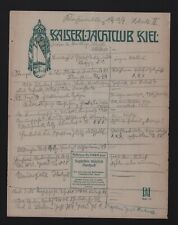 KIEL, list 1939, Kaiser Jacht-Club Papier Crewtown's Simi Japon na sprzedaż  Wysyłka do Poland