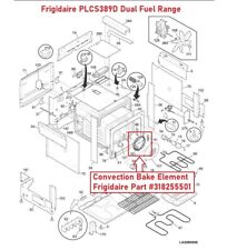  Elemento de aquecimento por convecção Frigidaire Part #318050710 2500 Watt, usado comprar usado  Enviando para Brazil