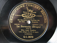 78 rpm AMY CASTLES Soprano - La Serenata (Braga) - G&T London 1906 comprar usado  Enviando para Brazil