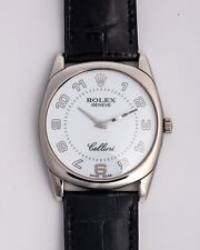 Original Rolex Cellini Danaos 4233 esfera blanca y oro blanco de 18 k ¡con caja y folleto! segunda mano  Embacar hacia Argentina