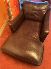 Brown leather chaise for sale  HIGH WYCOMBE