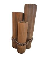 Holzdekoration bambus kerzenst gebraucht kaufen  Donauwörth