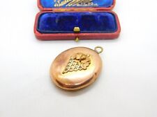 Victorian Rolled Gold Acorn Oak Leaf Double Locket Pendant Antique c1860 for sale  Shipping to South Africa