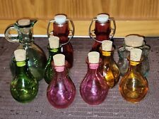 Lote de 10 botellas decorativas en miniatura coloridas y transparentes con tapas de corcho segunda mano  Embacar hacia Argentina