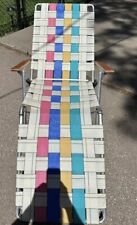 Cadeira de gramado espreguiçadeira de alumínio vintage, azul/verde/r/amarela/azul/branco comprar usado  Enviando para Brazil