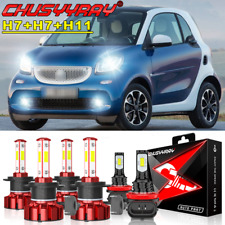 Lâmpada combo para Smart Fortwo 2008-2015 LED faro alta baixa + luz de neblina comprar usado  Enviando para Brazil