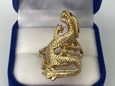 Stunning 9ct Gold Hallmarked Heavy Chinese Dragon Ring.  Goldmine Jewellers. for sale  LONDON