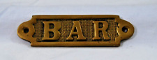 Letrero de puerta de barra de latón estilo antiguo placa de pared letrero de pub (sin tornillos de montaje) segunda mano  Embacar hacia Argentina