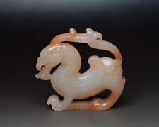 43g Chinese Natura Hetian Jade Hand carved Flying beast statue Pendant  for sale  Florissant
