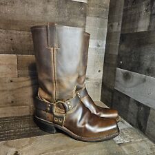 Usado, Botas de couro marrom FRYE vintage tamanho 8 M arnês com cinto motociclista comprar usado  Enviando para Brazil