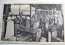 Cartão postal 1910 Sugar Cane Press in Sugar Mill Operation Woman Machine RARO comprar usado  Enviando para Brazil