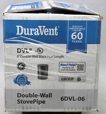 DuraVent DVL 6" Galvanized Stainless Steel Double Wall Stove Pipe for sale  Shipping to South Africa