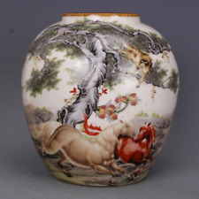 Enfeites chineses antigos de porcelana da família Qing Guangxu de 14 cm para casa comprar usado  Enviando para Brazil